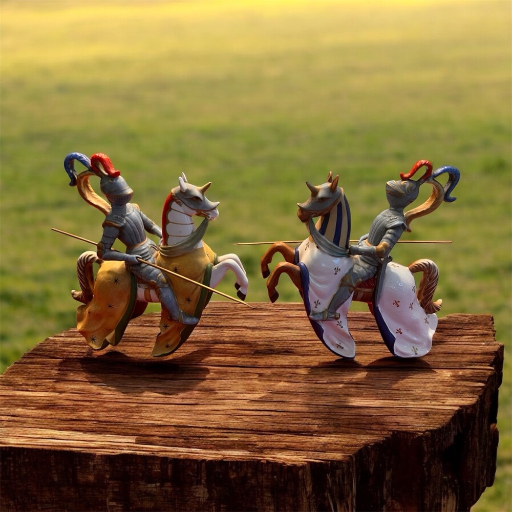 Vintage Ceramic Jousting
MedievalKnight Figurines, a Pair